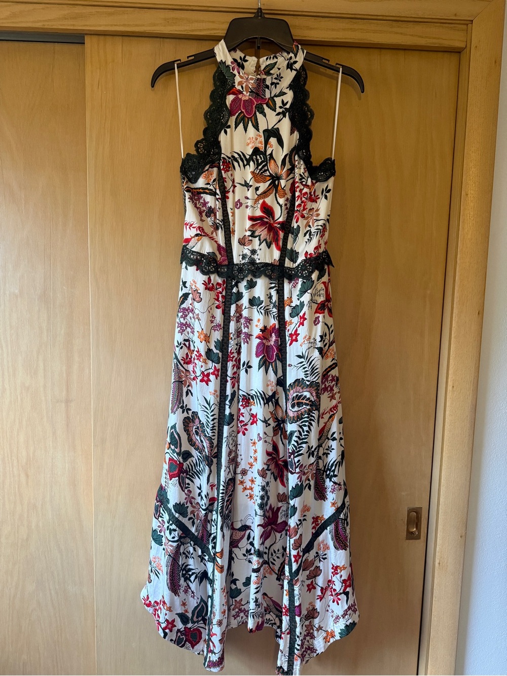 Anthropologie Lace Trim A-Line Dress
